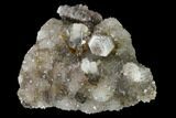 Columnar Calcite Crystal Cluster on Quartz - China #164005-3